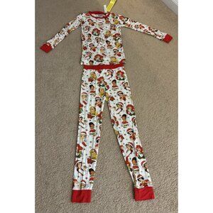 NWT Christmas Disney Princess Pajamas Girls Size 6-7 Ariel Belle Aurora Tiana